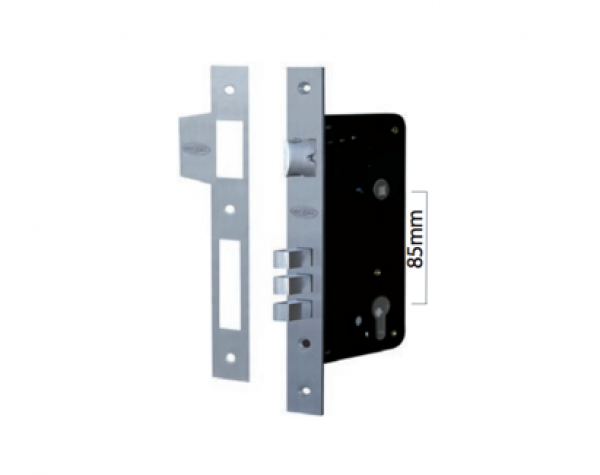 AUSTYLE EURO CYLINDER MORTICE LOCK LONG BODY SC