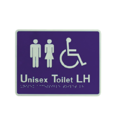 LOCKWOOD BRAILLE SIGNAGE - UNISEX DISABLED ACCESS LEFT HAND TRANSFER (AS1428.1)